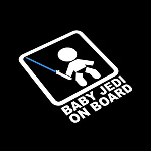 Calcomanía adhesiva para coche Baby Jedi a bordo, señal de advertencia de seguridad para coche de Star Wars - Imagen 1 de 2