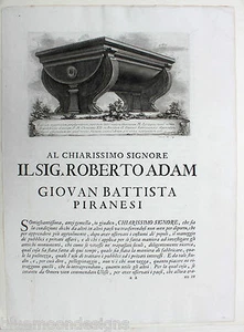 Piranesi 1762 Campo Marzio dell' Antica Roma Sarcophagus of Egyptian Porphyry - Picture 1 of 5