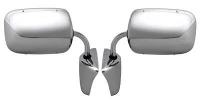 NEW Stainless Steel Side View Mirror Set / For 1978-91 Chevy & GMC G-Series Van - Image 1 of 4