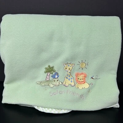 考拉宝宝绿色毯子野生动物园朋友狮子长颈鹿鳄鱼鸟双面  — 第 1/4 张图片