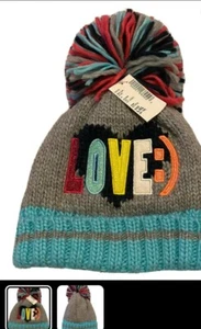 Girls Stocking Cap Pom Love Children’s Place Size L/XL - Picture 1 of 3