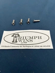 Screw Set 4pc 500-650 Triumph Replaces 82-4129 For Gas TK Badges 7/16-26T 63-67 - Picture 1 of 1