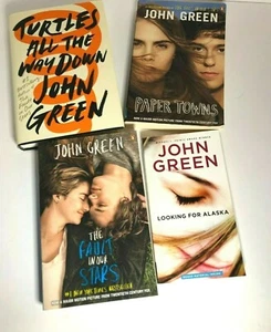 John Green Books Lot of 4 Paper Towns Fault in our Stars Looking for Alaska - Bild 1 von 7