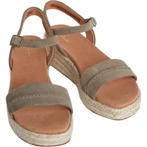 Clarks Kimmei Stitch Olive Suede Women's Wedged Sandals Size UK 7D/41 - Picture 1 of 7
