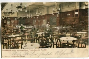 AK Duisburg,Hotel Wilhelmshof,Innenansicht 1906 - Picture 1 of 2