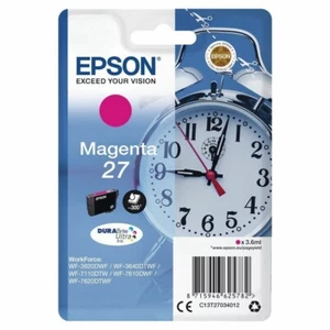 Original Epson 27, Alarm Clock Magenta Ink Cartridge, WorkForce WF7720TWF, T2703 - Picture 1 of 1