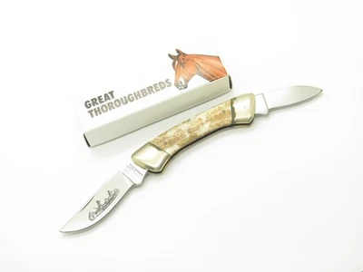 Vintage 1976-1978 Parker Frost Imai Seki Japan Folding 3.75" Bone Canoe Knife - Image 1 of 4