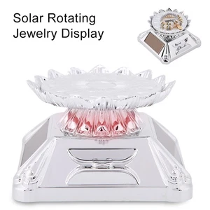 Solar Showcase 360 Rotating Watch Phone Jewelry Ring Display Stand (Silver) - Picture 1 of 12