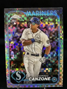 2024 Topps Chrome Dominic Canzone Rifrattore X Fractor Rookie RC #133 Mariners - Foto 1 di 2