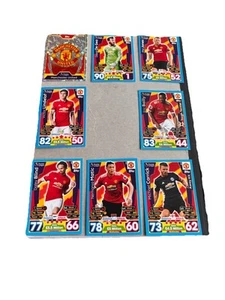 topps match attax 2017/18 premier league Manchester United Team set x16 cards - Picture 1 of 4
