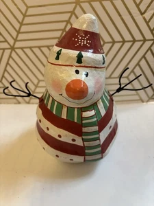 Vintage Pappmaché Schneemann - Bild 1 von 9