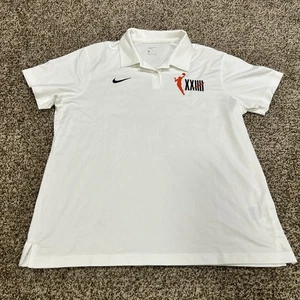 Polo Nike WNBA 25 Anniversario Dri-Fit Bianca Donna Grande Ricamata - Foto 1 di 7