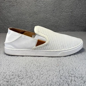 OLUKAI Pehuea Shoes Womens 9.5 Slip On Comfort Sneakers 20271-WBWB Minimalist - Picture 1 of 12