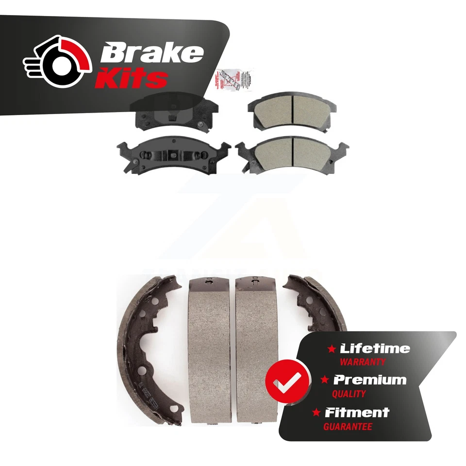 Front Rear Semi-Metallic Disc Brake Pads Kit For 1992-2002 Chevrolet Cavalier - Image 1 of 1