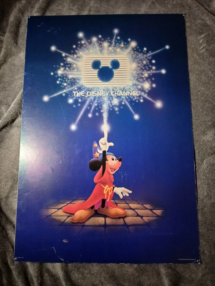 “1983 Disney Channel Sorcerer Mickey Poster Vintage Promo Artwork Collectible” - Image 1 of 1