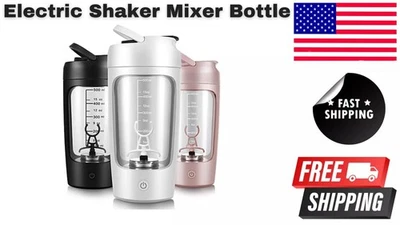 Botella agitadora de proteínas eléctrica 21 oz USB recargable licuadora taza mezcladora almacenamiento Foto 1 de 4