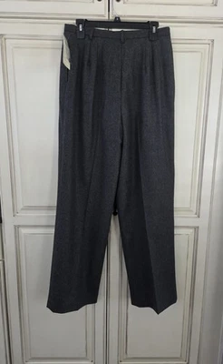 Pantalones plisados de lana Worthington para mujer 14 gris carbón forrados Foto 1 de 4