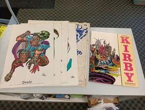 Jack Kirby signiert - Kirby Unleashed Portfolio Buch von 1971 + vier Drucke - Bild 1 von 18