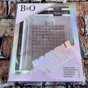 B&Q Flora Lash Cluster Kit Natural Lashes Cluster Invisible Band - Bild 1 von 2
