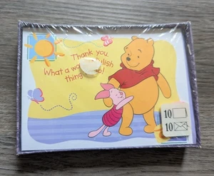 De colección Hallmark Winnie the Pooh Bebé Gracias Notas en Blanco Tarjetas Lechón Disney 10 - Imagen 1 de 3