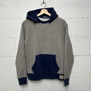 Polo Ralph Lauren RL ColorBlock Afterhood Sudadera con Capucha “Gris Jaspeado Azul Marino” Para Hombre M - Imagen 1 de 9