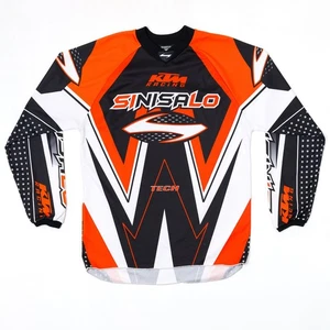 Camiseta deportiva de motocross vintage KTM x Sinisalo Tech L naranja negra blanca años 90/00 carreras - Imagen 1 de 15