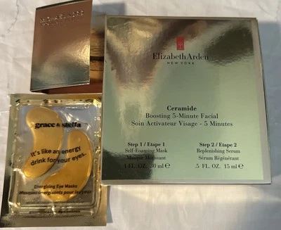 Nuevo Elizabeth Arden Ceramide Boosting 5 Minutos Facial+ Máscaras para Ojos Wanderlust Nuevo Foto 1 de 4