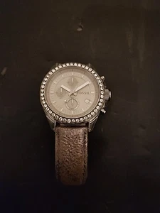 FOSSIL CH2842 Genuine Leather Quartz Analog Men's Watch Untested - Picture 1 of 3