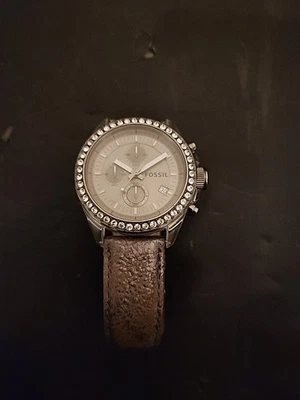 FOSSIL CH2842 Genuine Leather Quartz Analog Men's Watch Untested - Image 1 of 3