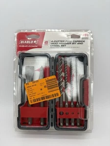 Diablo DMAPL9930-S6 -6pc SDS+ Demon 4-Cutter Hartmetall Bohrhammer Set mit Meißel - Bild 1 von 3