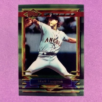 1994 Topps Finest Baseball Mark Langston card #24 California Angels - Image 1 of 2