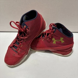 Under Armour Curry 2 Floor General Size 10.5 Steph Curry Red Basketball Used - Picture 1 of 11