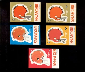 1982-1988 Fleer Action CLEVELAND BROWNS Sticker Set Lot 5 Different - Picture 1 of 1
