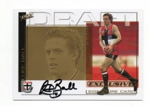 2002 Select Exclusive SPX Draft Pick Signature (DS2) Luke BALL St. Kilda *** - Picture 1 of 1