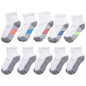Hanes Boys' Ultimate Ankle Socks, 10-Pack