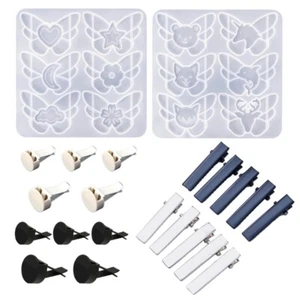 Stampo Silicone Personalizzato Cristallo Fermaglio Capelli Stampo Auto Ventola Clip Decorazioni - Foto 1 di 14