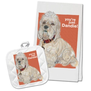 Dandie Dinmont Kitchen Dish Towel and Pot Holder Gift Set - Picture 1 of 1