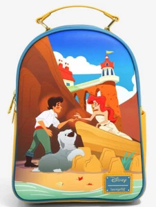 Loungefly Disney The Little Mermaid Ariel & Eric Beach Mini Backpack Bag Purse - Picture 1 of 6