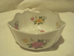 Vintage LIMOGES 6" X 2 3/4" Square Bowl - Flowers VGC - Picture 1 of 6