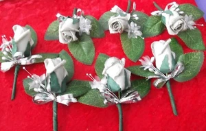 Gris plateado/plata - ojal, corsé, flores de boda - por Valerie J - Imagen 1 de 5