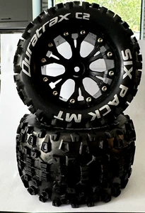 Duratrax Six-Pack MT 2.8" 2 Wheel Drive Mounted Front C2 Tires Black 2 DTXC3518 - Picture 1 of 1