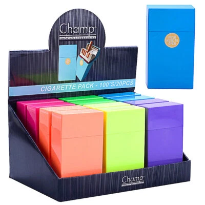 12 x Zigarettenbox " 100er Kunststoff Color" Zigaretten Etui Zigarettenetui Dose - Bild 1 von 2