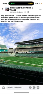 Eagles tickets for 12/29 Eagles vs Cowboys game - Picture 1 of 1