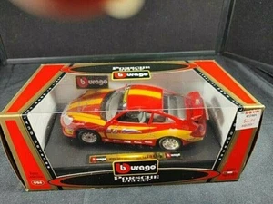 Coppa Burago Porsche GT3 RARA colore rosso/giallo 1:24 pressofuso - Foto 1 di 4