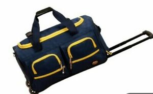 NEW Rockland 22" Drop Bottom Rolling Duffle Bag New In Sealed Bag 