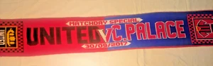Manchester United V. Crystal Palace FC match 09/30/2017 Scarf 7inTx 55inW - Picture 1 of 6