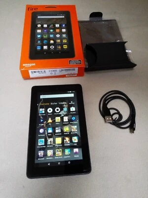 Amazon Fire  7 (5th Gen.)mit 784 Bücher+70 android spiele+9 emulatoren  - Bild 1 von 4