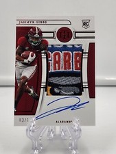 2023 Jahmyr Gibbs National Treasures Rookie Bowl Patch On Card Auto /10 - Lions