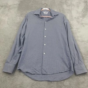 Richard James Savile fila abotonada para hombre 16 pata de gallo azul preppy náutico - Imagen 1 de 14