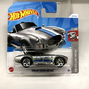 Hot Wheels Shelby Cobra 427 S/C Zamac Hotwheels 2024 #181 Short Card with Case - Picture 1 of 8